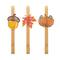 Glitzhome® 14" Fall Metal Acorn, Leaf & Pumpkin Wreath Hanger Set